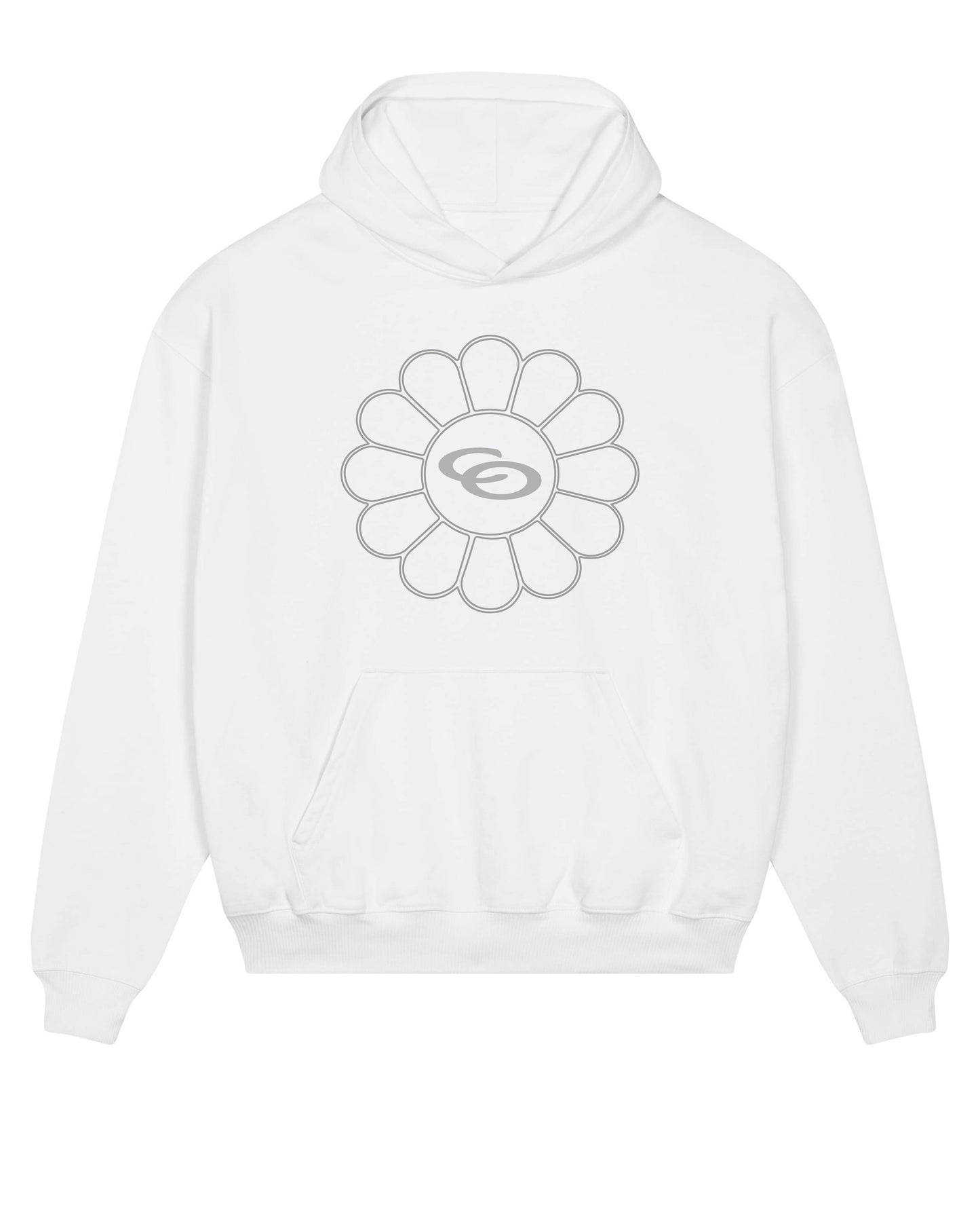 Flowers of Cammino reflective Hoodie - White